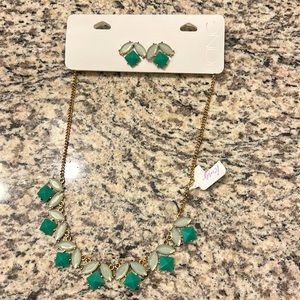 Statement earrings and necklace